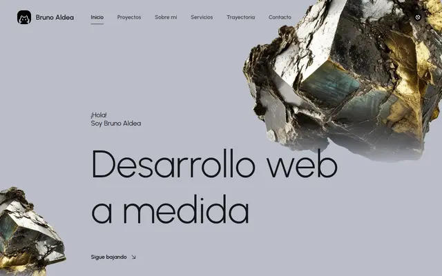 Bruno Aldea, web de portfolio personal