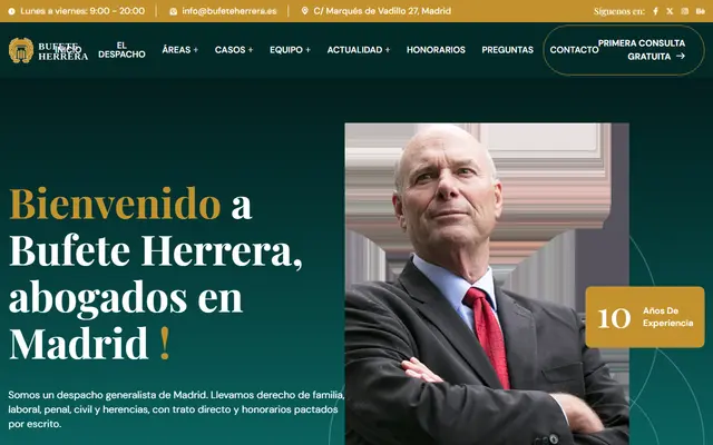 Bufete Herrera, web de despacho de abogados