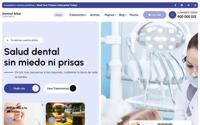 Dental Alba, web de clínica dental
