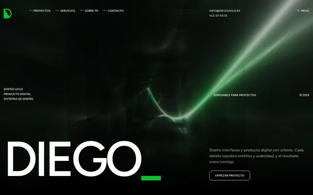 Diego Ávila, web de diseñador