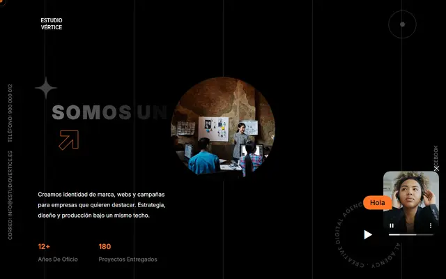Estudio Vértice, web de agencia creativa
